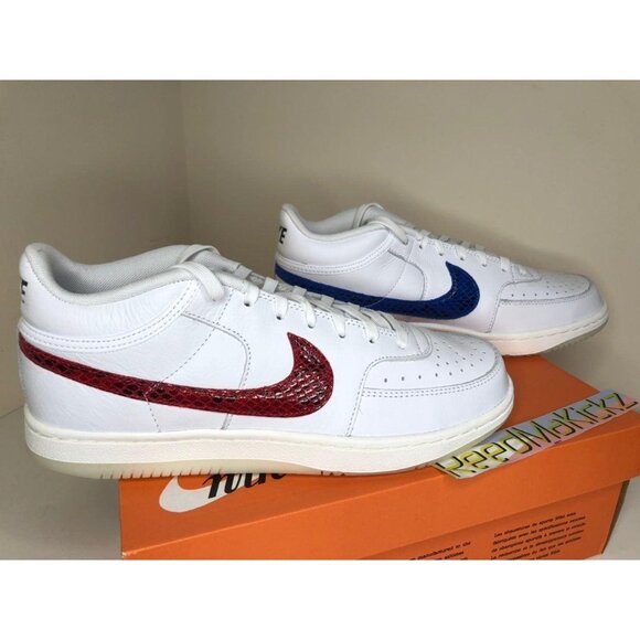 Nike Sky Force 3/4 Snakeskin White Blue Red Mens Sizes CW7074 100 - Picture 4 of 5
